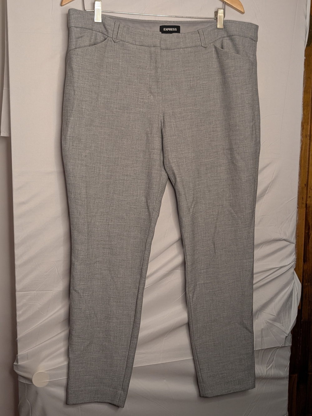Express Skinny Mid Rise Gray Dress Pants Size 16R